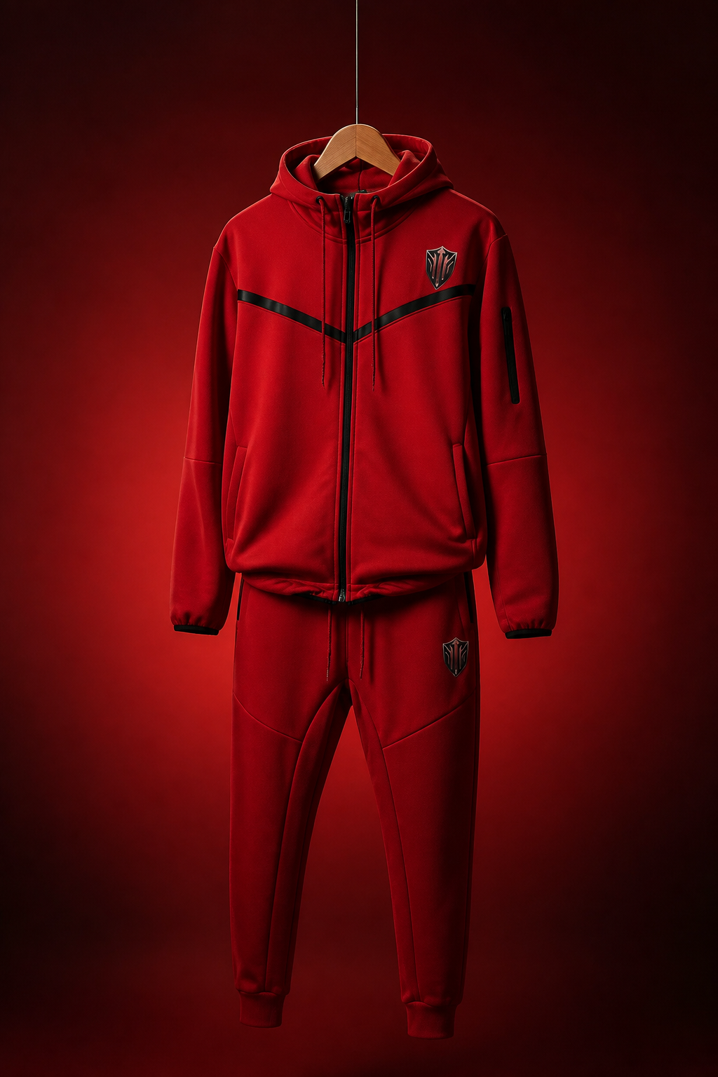 Impenetrebel Tech Fleece Sweatsuit (Red)