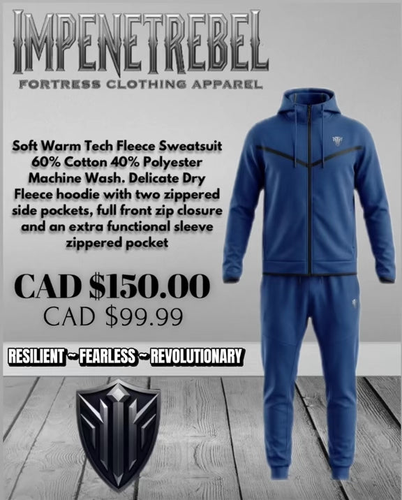 Impenetrebel Tech Fleece Sweatsuit (Royal Blue)