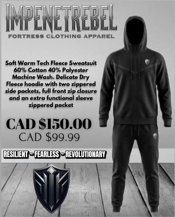 Impenetrebel Tech Fleece Sweatsuit (Black)