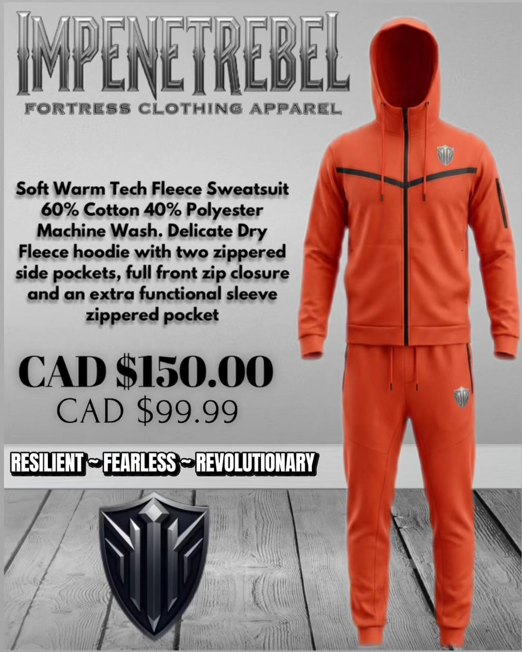 Impenetrebel Tech Fleece Sweatsuit (Red)