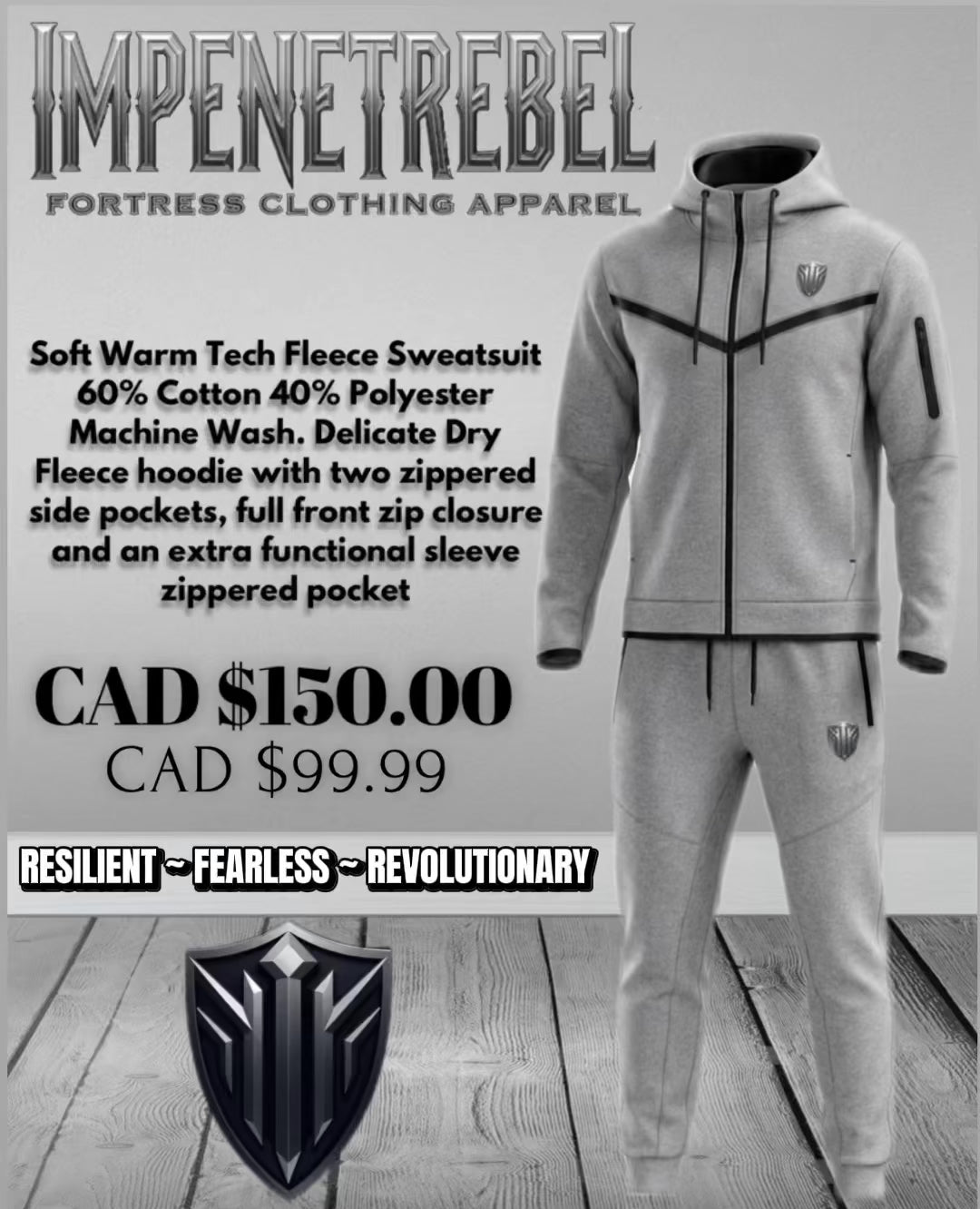 Impenetrebel Tech Fleece Sweatsuit (Grey)